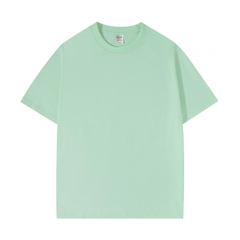 230 gramos hombro de cuello redondo camiseta de algodón de manga corta camiseta publicitaria camiseta de fiesta ropa de grupo camiseta de trabajo logotipo personalizado