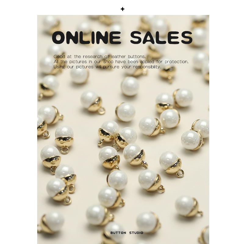 Superior Button Gold Bottom Pearl Button New Chinese Cheongsam Jewelry Button Shirt Jacket dress Pants Decorative Buckle