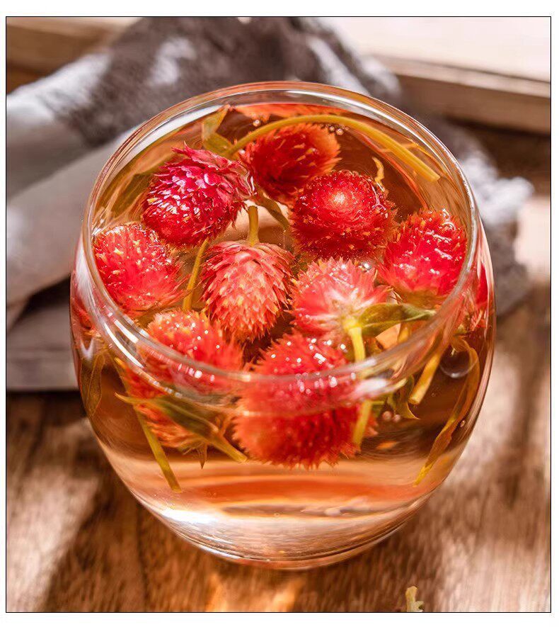 Red Globe Amaranth Dried Flowers Hong Qiao Mei 20g Jar Herbal Tea Flowers key features