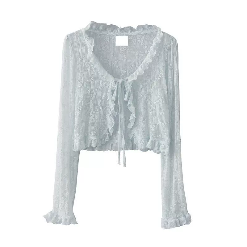 Summer cute lace thin cardigan, jacket, lifting effect