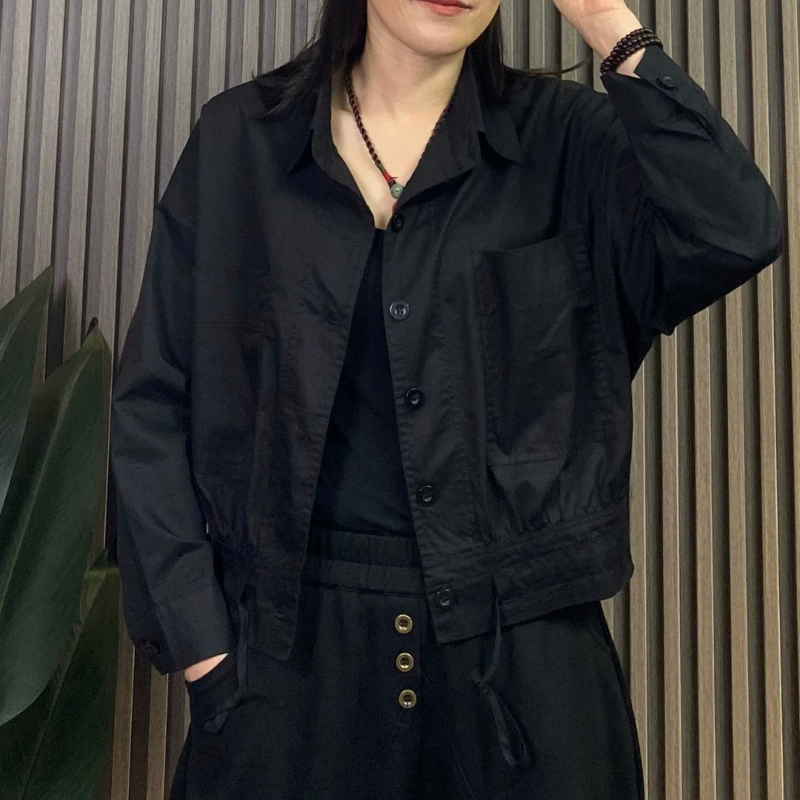 Autumn short cardigan, comfortable jacket for leisure