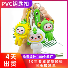 新款半立体软胶钥匙扣pvc软胶卡通可爱钥匙圈银行纪念品小挂件