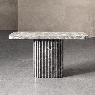Natural Marble Entrance Table Designer Italian Minimalist Light Luxury Villa Living Room Entrance Table