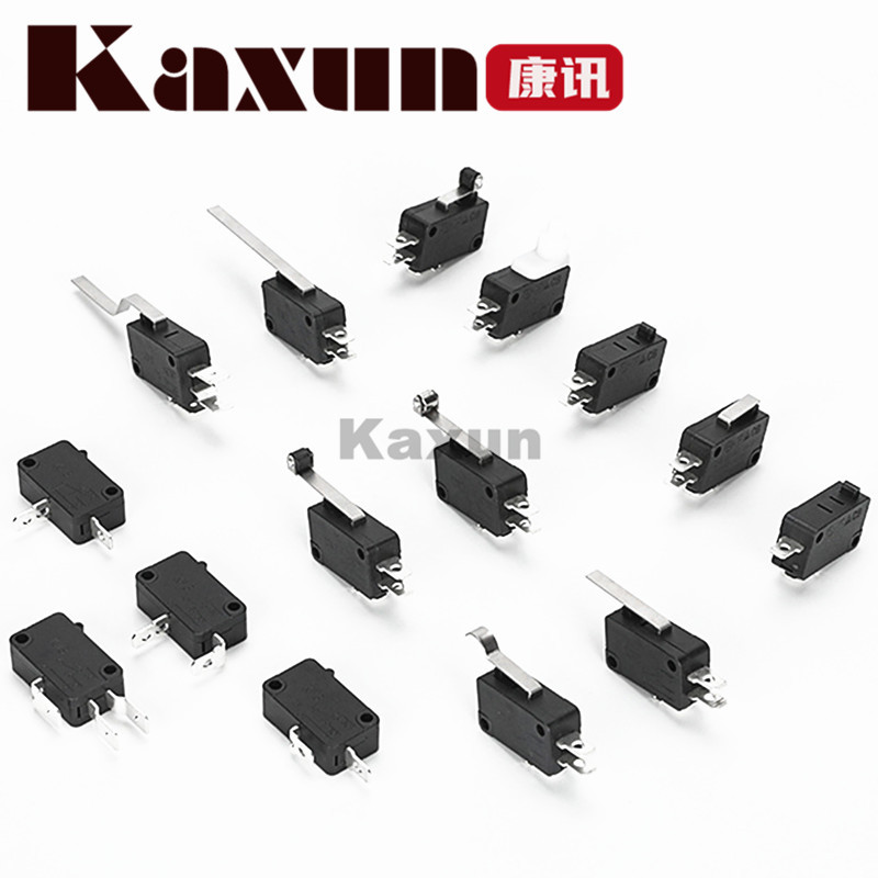 KW7大微动开关2脚3脚 带柄洗衣机排水开关 带铜轮形成限位开关