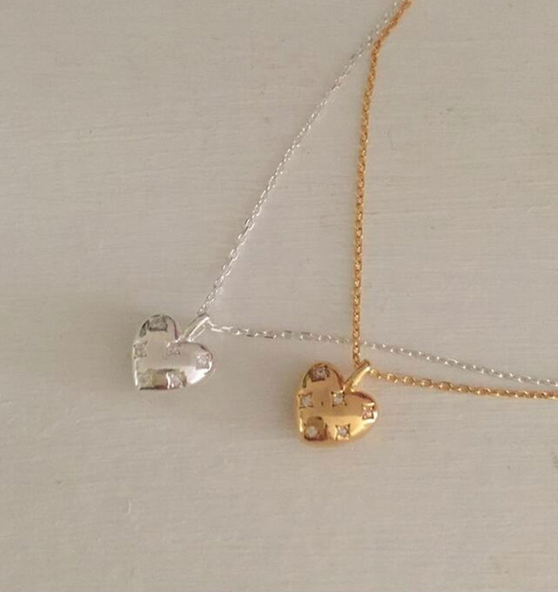 1g Weight Copper, Zircon Pendant Material Artificial Diamond Inlay Material Pendant Necklace Classification 201 Stainless Steel Chain Material 1 Piece Quantity Daily Occasion Titanium Steel, Copper Material Heart Shape Pattern Women's Gender Plating, Inlay Design Sweet Style Titanium Steel Copper Sweet Plating Inlay Heart Shape Artificial Diamond Pendant Necklace 17