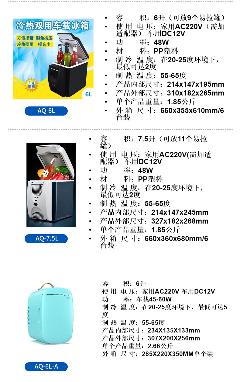 Car Refrigerator, Refrigeration Mini Refrigerator, Dual-Use for Car and Home, Small Refrigerator for Student Dormitory, Mini Car Refrigerator