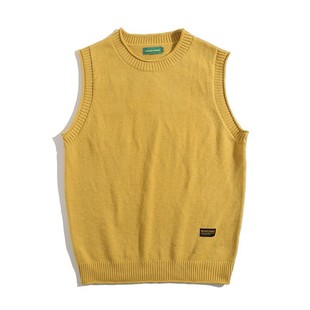 Beijie Men's 2022 Autumn and Winter New Round Neck Sweater Vest Vest Multi-color Retro Personalized Knitted Waistcoat
