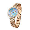 Fashionable round dial, waterproof gold watch, bag, quartz watches, small dial, light luxury style, wholesale