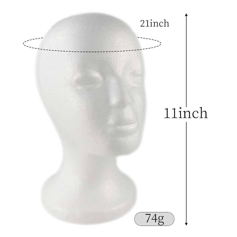 Foam Mannequin Head Female Foam Head Model Mannequin Head Display Wig Head Model
