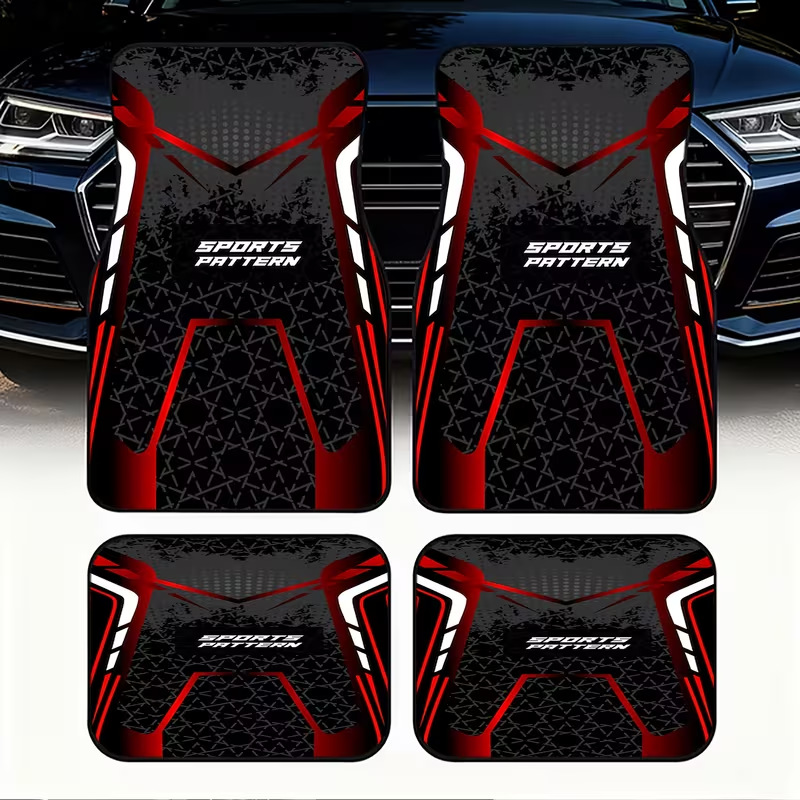 Amazon Temu Dropshipping 3D Visual Crystal Velvet Car Floor Mats, Stain-Resistant, Wear-Resistant, Easy-Care Floor Mat Set of Four