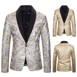Silver sequined jazz dance blazers lapel coats for man youth singers rapper nightclub stage performance coats sequins performing dress suit youth men's MC studio coat