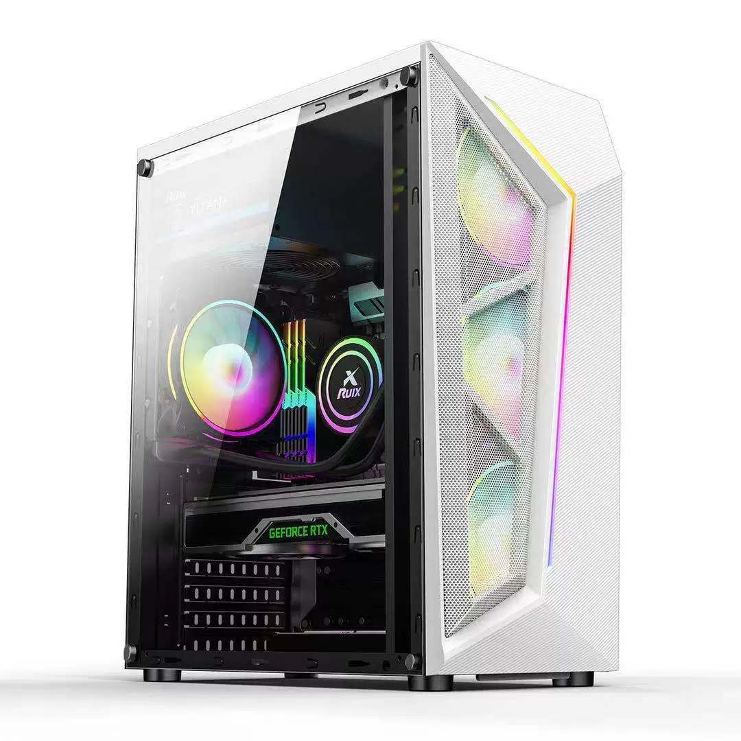 Кросс-бренд новый продукт: корпус компьютера V8 настольный RGB эффект, игровой онлайн-кафе эспорт боковая -сквозная рама
