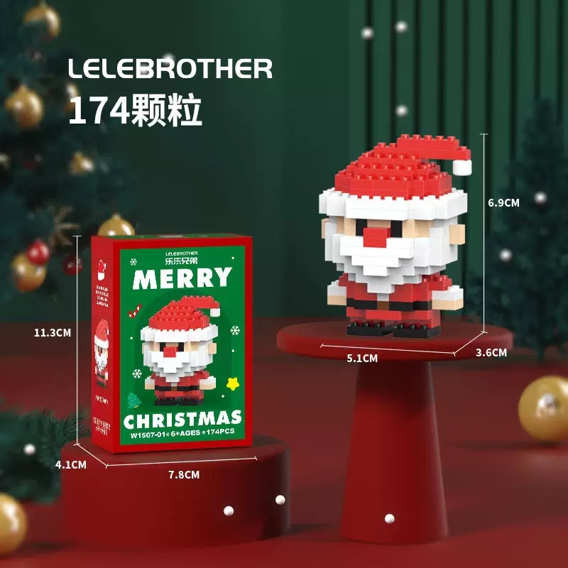 Juguetes de ensamblaje de bloques de Navidad para niños rompecabezas compatibles con regalos de micropartículas image 7