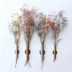 Creative Wall Plant Pot Nordic Style Wall Flower Vase Gold Plugless Living Room Wall Decor Hanger