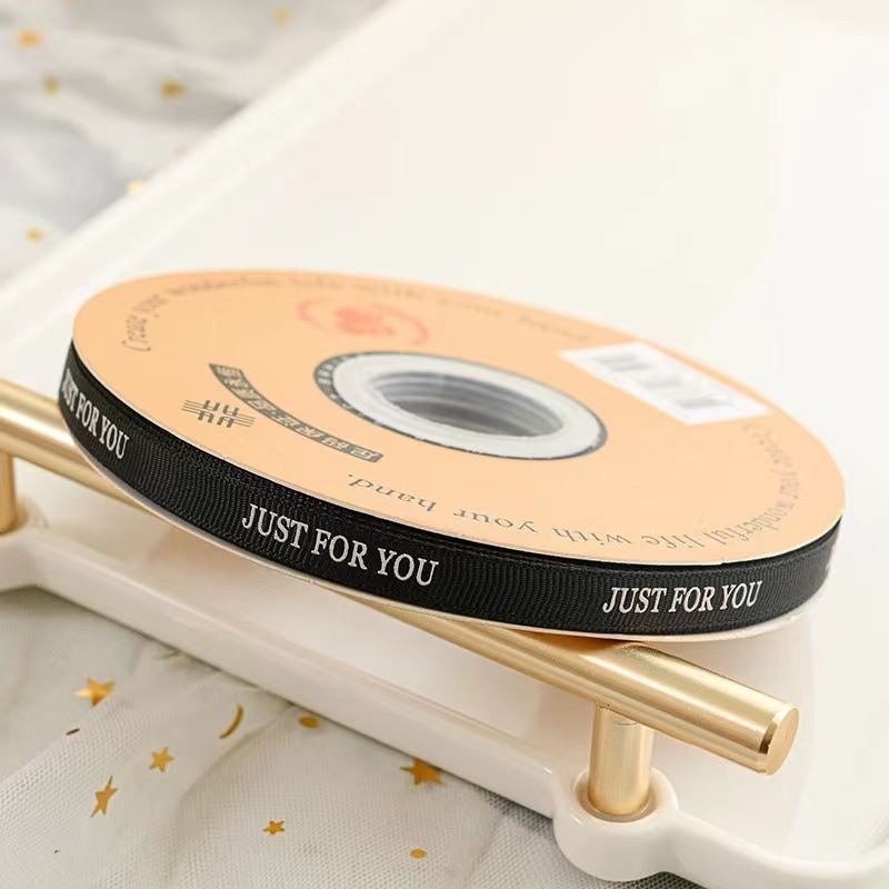 1cm cinta inglesa ramo caja de regalo embalaje hilo cinta de impresión sólo para usted flor cinta al por mayor