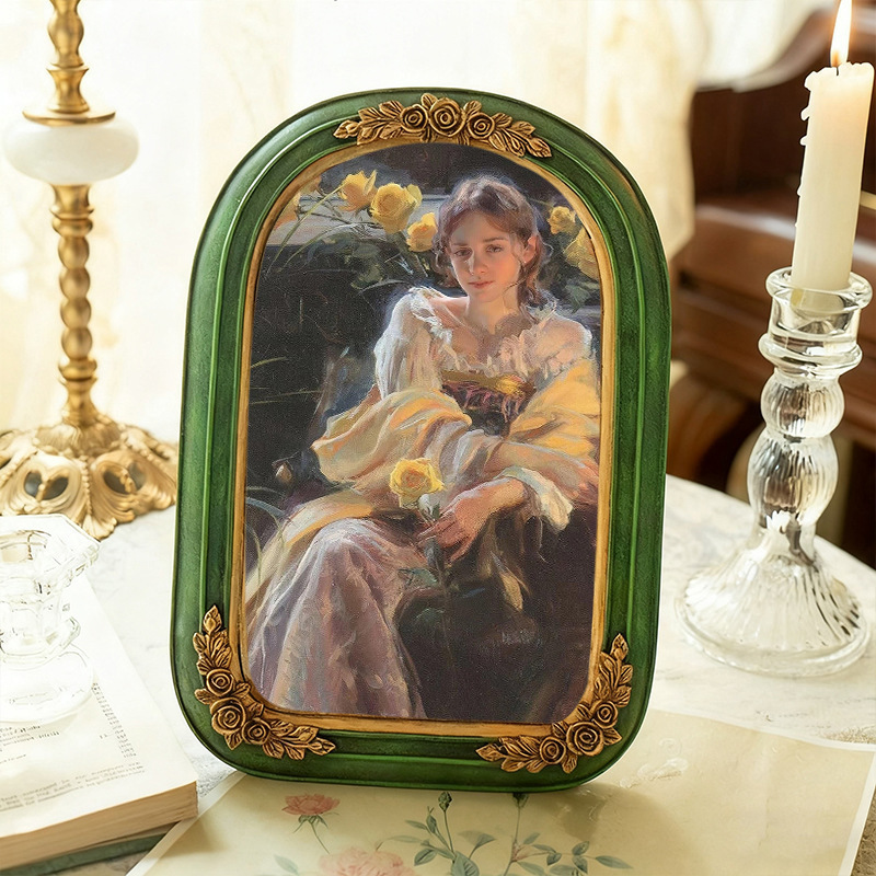 Vintage European-style embossed resin photo frame, light luxury picture frame for home bedroom, tabletop and wall decoration, wholesale Vintage European-style embossed resin photo frame, light luxury picture frame for home bedroom, tabletop and wall decoration, wholesale