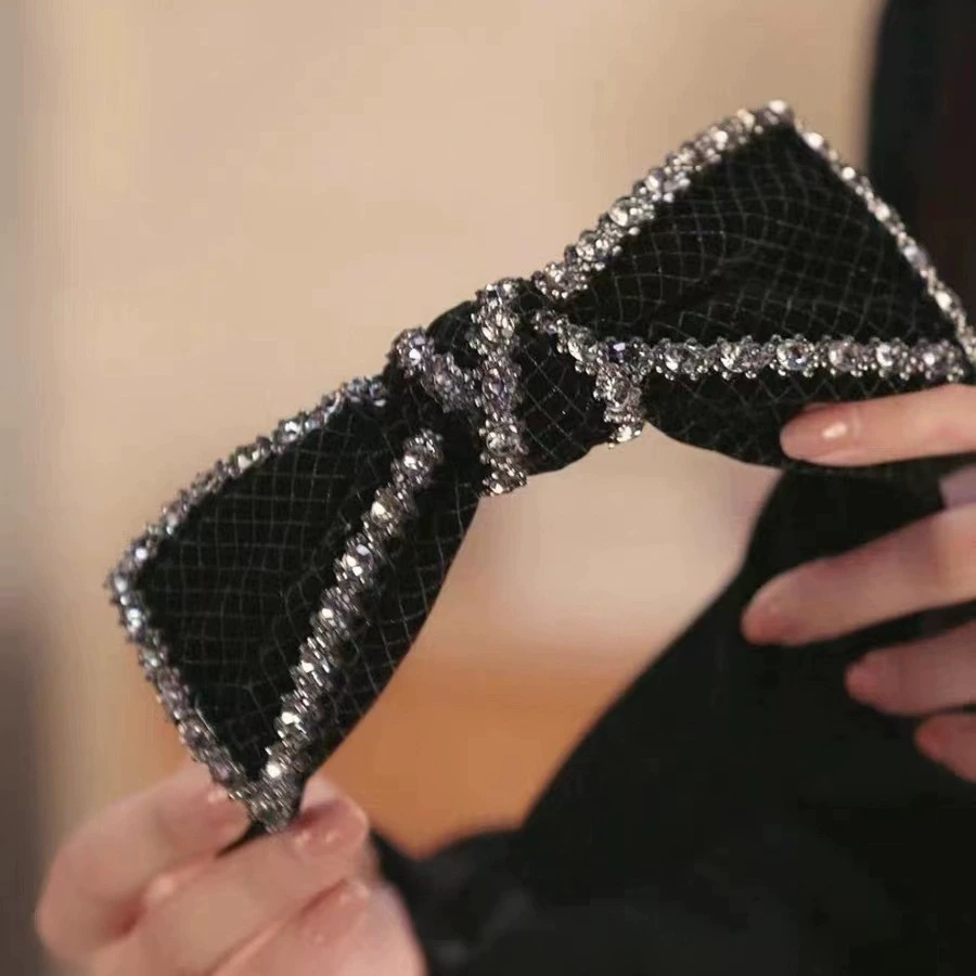 П demi-season headband с бантом, аксессуар для волос, французский ретро стиль, интернет-звезда, обновленная версия, украшение из diamonds, стиль высокого качества