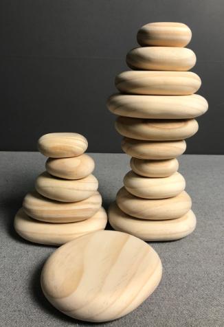 Amazon Cross-border ins madera arco iris piedra educación temprana para niños color cognición Jenga piedra apilar juguetes