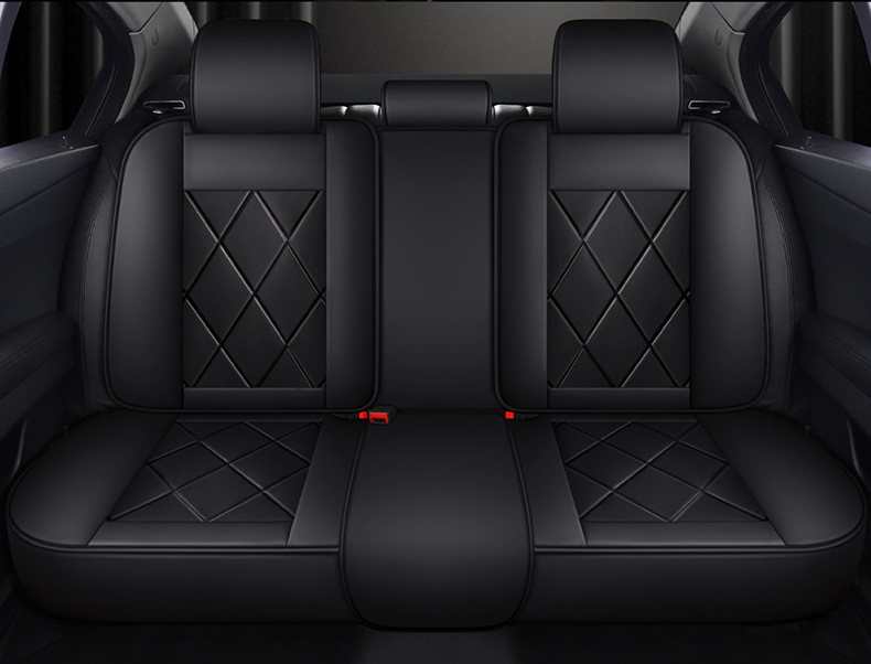 Cross-Border Full Leather Car Seat Cushion, Fully Enclosed Seat Cover, Universal Leather Comfortable and Breathable Seat Cushion for All Seasons, Car Seat Cushion
