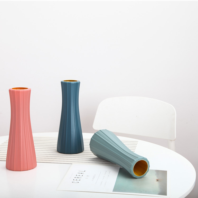 落下防止プラスチック花瓶ドライフラワーフラワーアレンジメント水耕栽培プラスチック花瓶リビングルームクリエイティブ小さな新鮮な装飾品フラワーアレンジメント装飾|undefined
