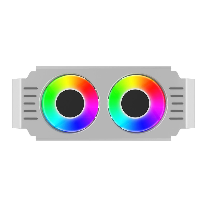 Охладитель памяти для настольного ПК DDR3/4/5 с ARGB-вентилятором, двойной вентилятор, PWM-регулировка температуры, статический