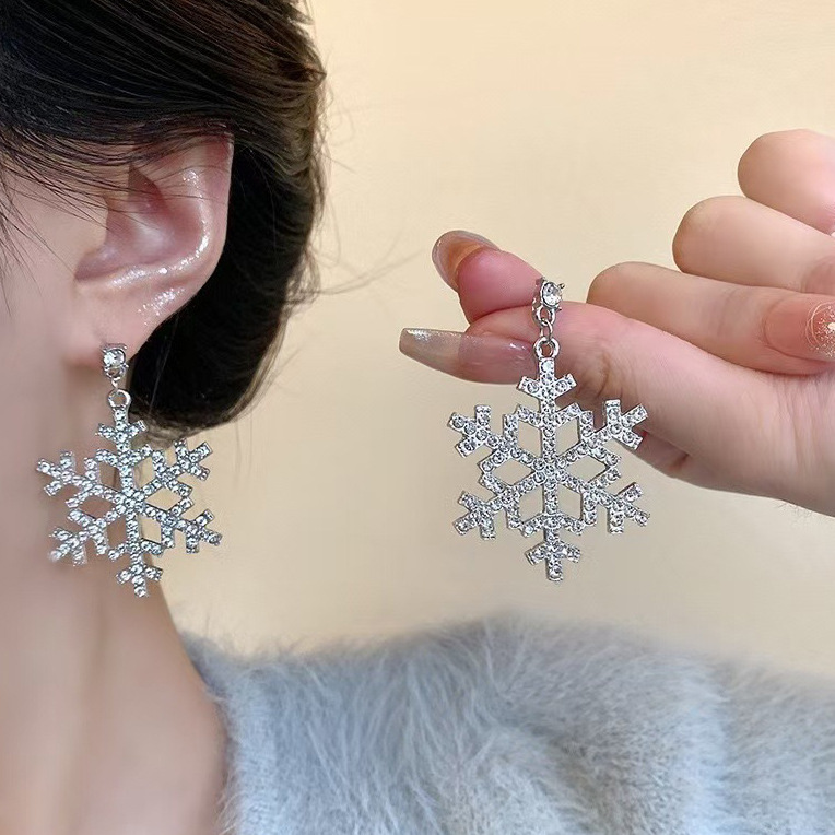 3#闪钻雪花蚊香盘耳夹