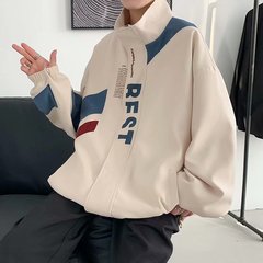 カジュアルコートの男性綿質の小さい大衆のデザイン感の日本のジャケットのファッションのブランドの突撃服の春秋の新型の立襟の紳士服