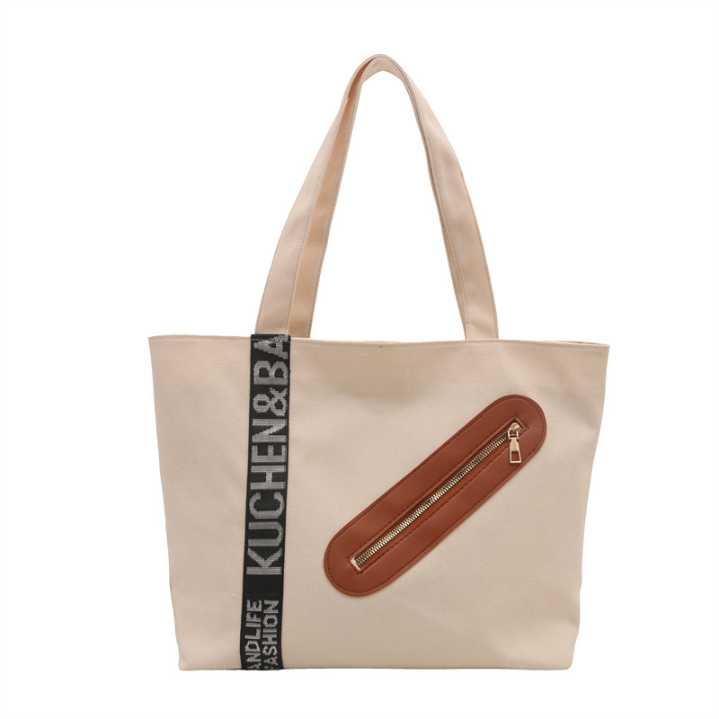 Bolsa de lona para mujeres 2024 invierno nueva moda de gran capacidad de hombro brazo bolso de mano de viaje ocio bolso de mano