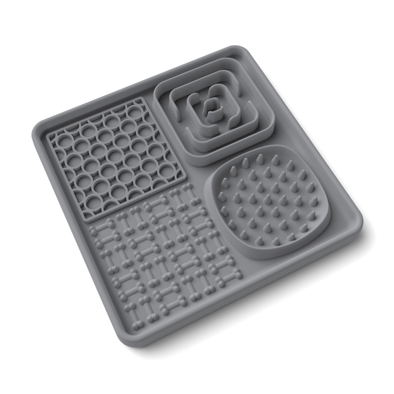 Amazon Venta caliente lechón de silicona perro mascota lamiendo pad Slow Food entrenamiento lamiendo pad Baño de perro belleza estabilizador artefacto