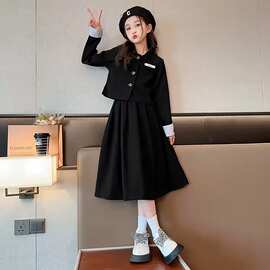 女童西装外套半身裙两件套儿童秋季新款小女孩时尚韩版两件套童装