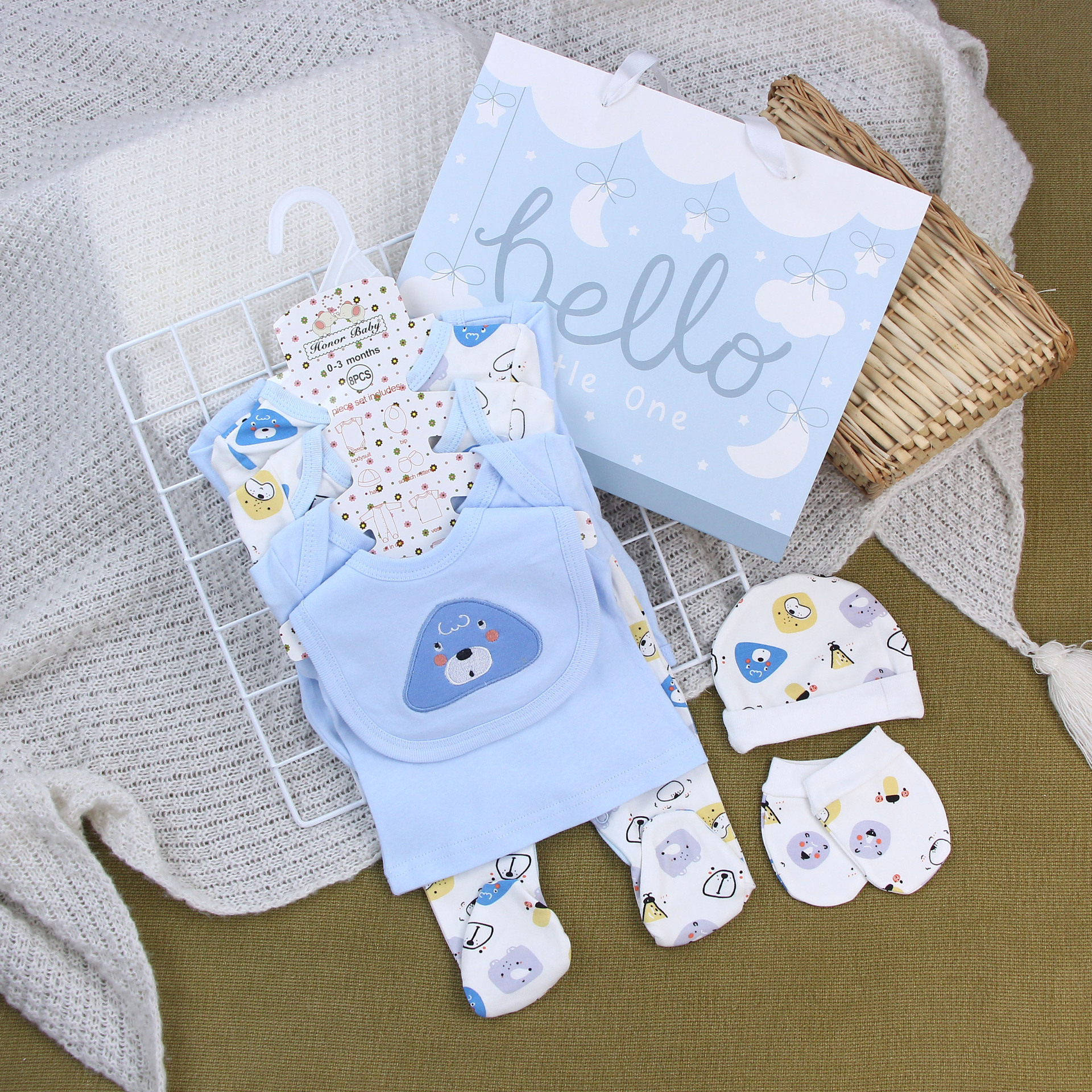 Caja de regalo de recién nacidos, ropa de escalada unida, ropa de algodón, ropa de bebé de luna llena, ropa de bebé para hombres y mujeres image 37