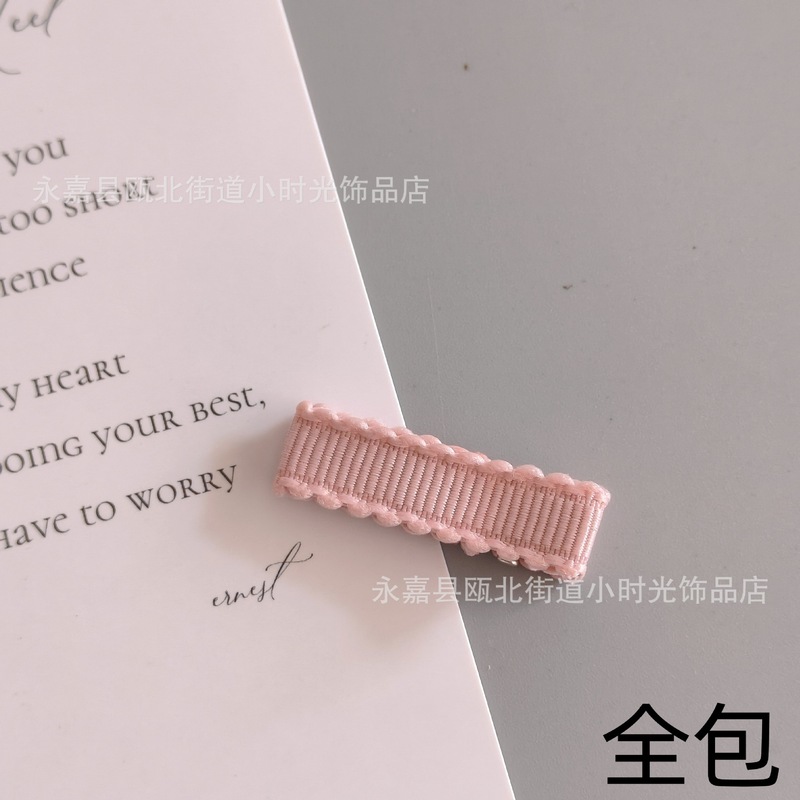 diy发饰材料发夹配件波浪边螺纹织带3.5-6CM全包夹子儿童边夹辅料|undefined