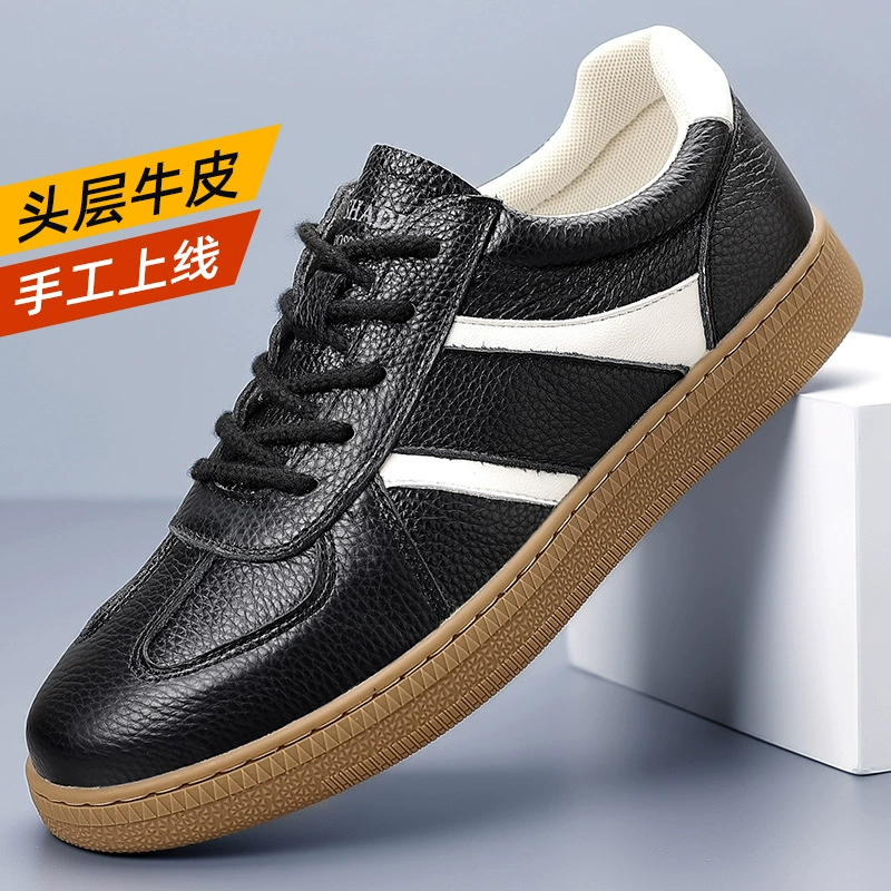 Мужские туфли, натуральная кожа, верхняя телячья кожа, новый стиль, подошва на связке, трендовые, универсальные, дышащая строчка, обувь на мягкой подошве для вождения и повседневного носа