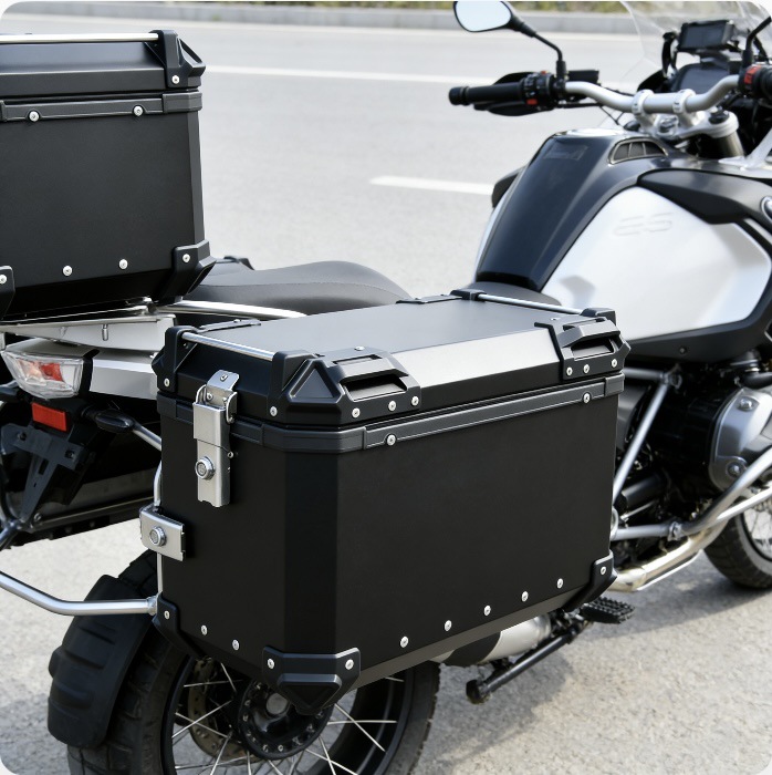 Shengshi 703F Three-Box Original Side Frame Motorcycle Aluminum Box Set, Thickened Aluminum Alloy Motorcycle Side Box and Tail Box