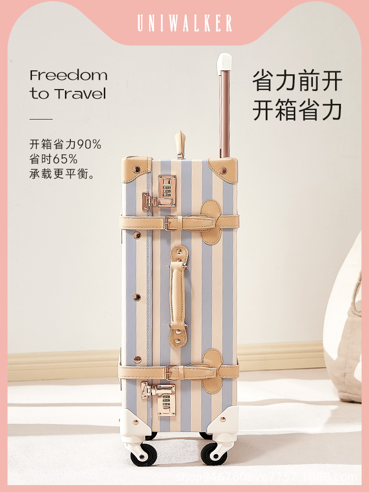 Original puramente manual retrógrado maleta de rueda universal para mujeres nuevo producto pequeño maleta de embarque 20 maletas de viaje