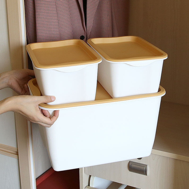 Plastic storage box for bedroom