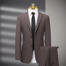 2025品牌春秋新款高档西服套装商务休闲婚礼聚会时尚男士修身西装