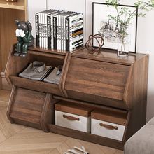 新款日式简约木质收纳柜整理储物窄柜卧室床头书柜置物柜办公室