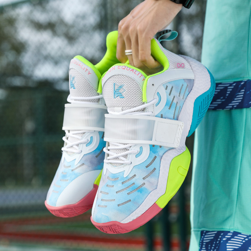 Spring and Summer New Low-top Basketball Shoes Men's Velcro Mesh Sports Shoes Platform Sneakers Training Shoes Casual Shoes