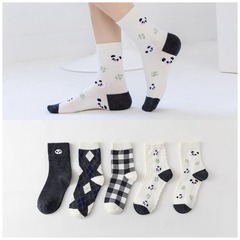 Cute Japanese-style mid-calf socks for women, trendy Instagram-inspired design—thin, cartoon-themed, perfect for spring, summer, and early fall; also available as long, lightweight summer socks.