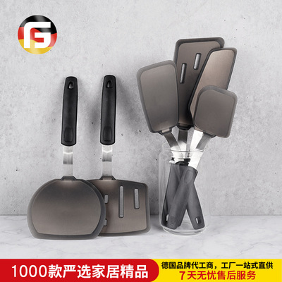硅胶套装6件套弹簧手柄煎鱼铲煎鸡蛋铲煎牛扒硅胶铲厨房烹饪用具