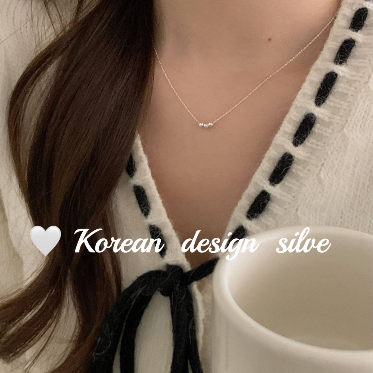 韓國ins風設計飾品 S925純銀極簡風項鍊 氣質高級感吊墜鎖骨鏈女