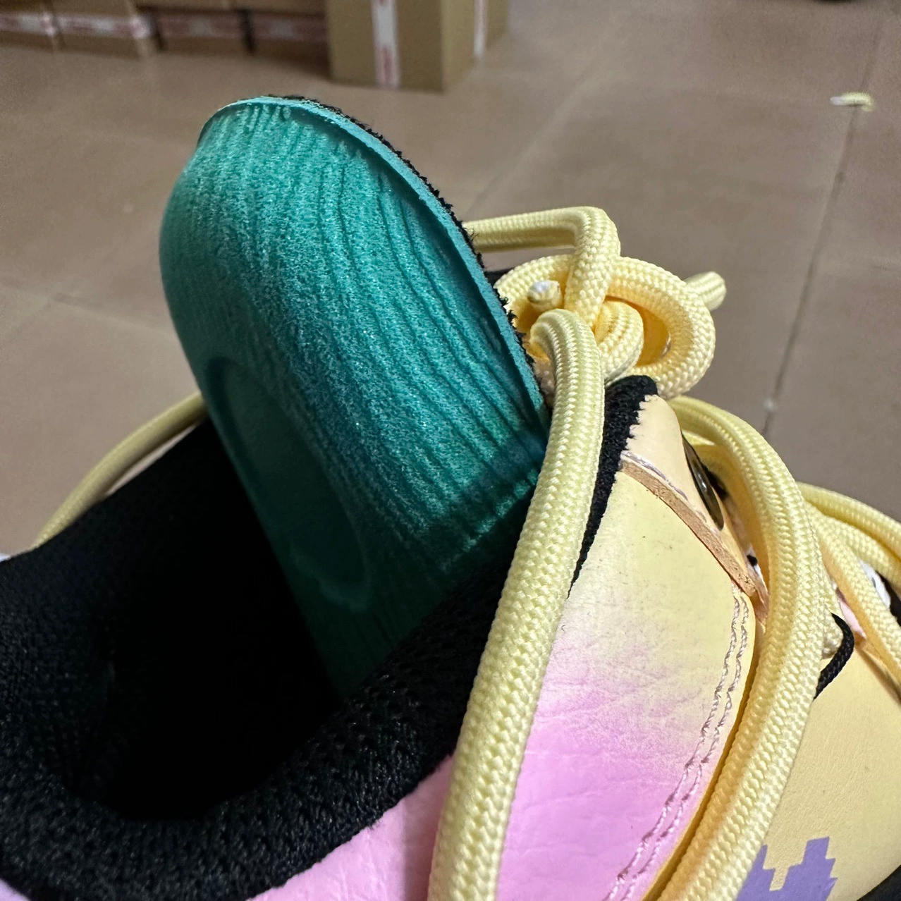 Footwear, shoelaces, quality sneakers platform, gradient