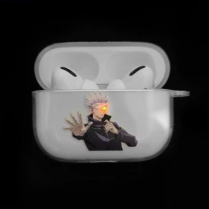 Jujutsu Kaisen Gojo Satoru Apple AirPods Headphone Cover 1/2/4 Generation Wireless Bluetooth Pro3 Transparent Light Soft Jujutsu Kaisen Gojo Satoru Apple AirPods Headphone Cover 1/2/4 Generation Wireless Bluetooth Pro3 Transparent Light Soft