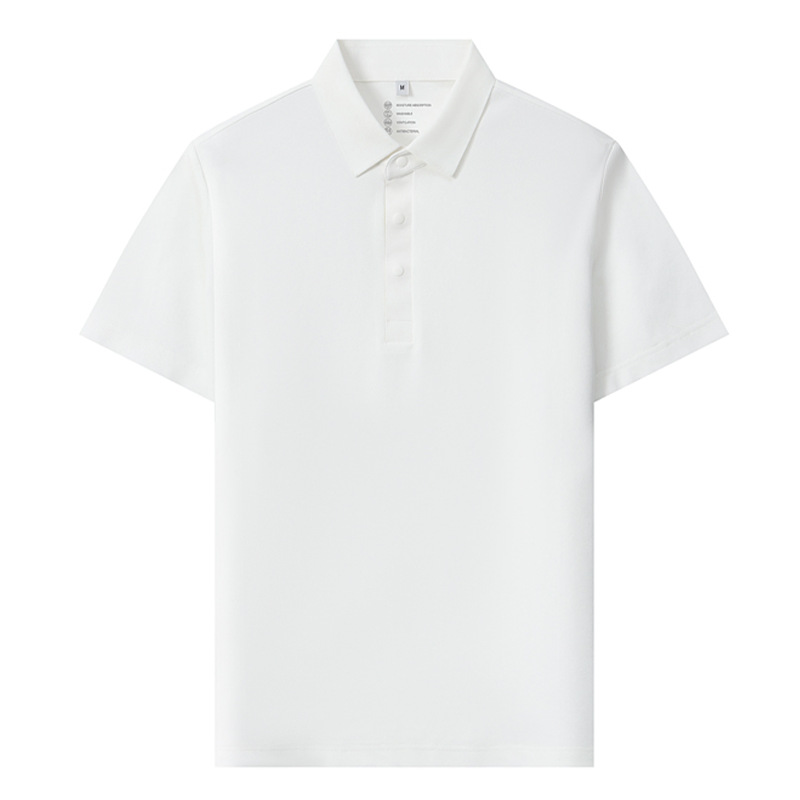 50D cool solona polo ropa de trabajo de manga corta para hombre, ropa de trabajo personalizada de alta calidad, cuello de tela sin costuras de seda de hielo para mujer de negocios