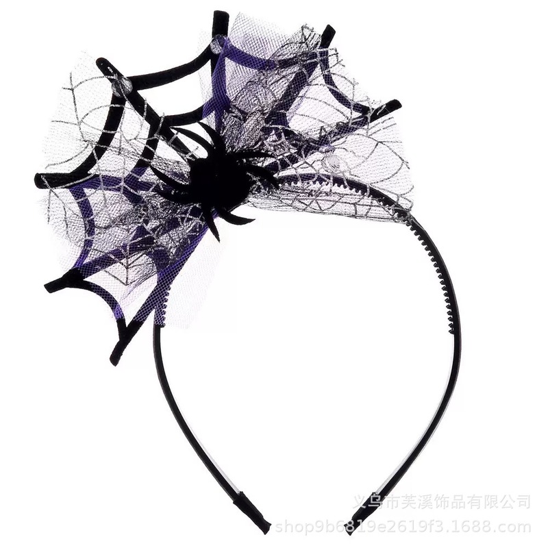 ハロウィンパーティーレース蜘蛛の巣ヘッドバンド面白い雰囲気ホリデーヘッドバンド漫画蜘蛛の巣ヘッドバンド|undefined