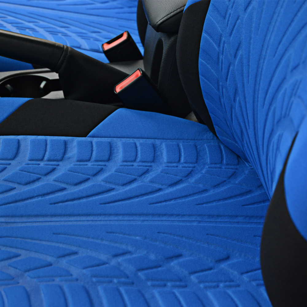 Universal Five-Seater Comfortable Polyester Fiber Car Seat Cover with Letter Embroidery, Press-Stitched Style, Russian Foreign Trade Export