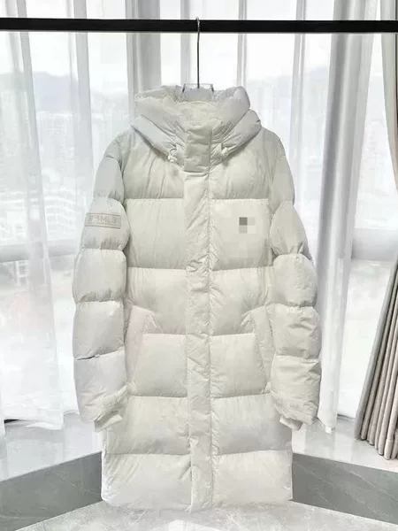 Putian top-quality MLB down jacket with hood, small embroidered logo, long style, thickened, warm couple's coat