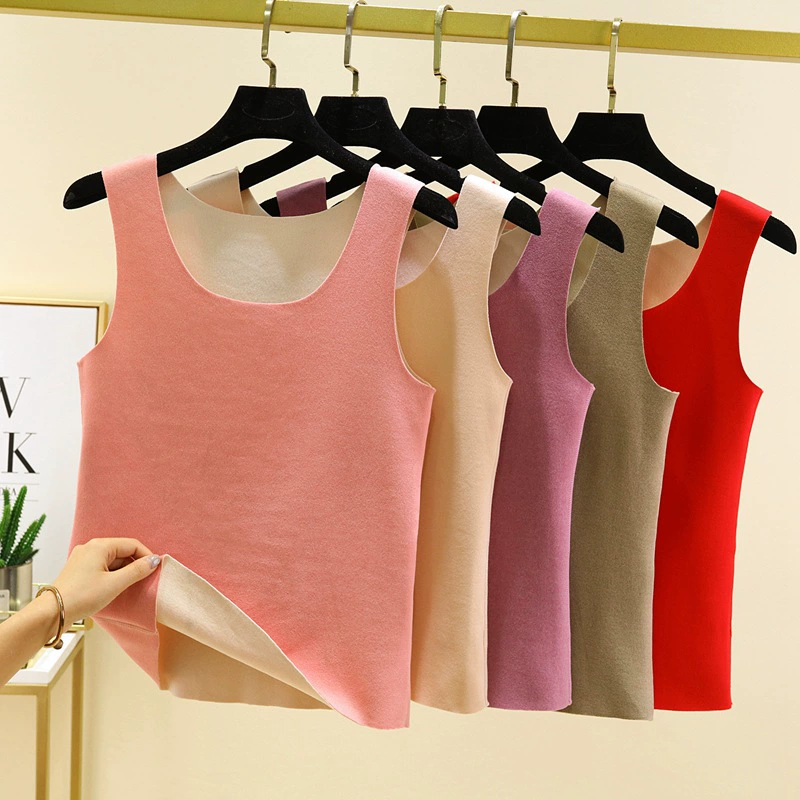 Winter double-sided velvet warm fitted base vest