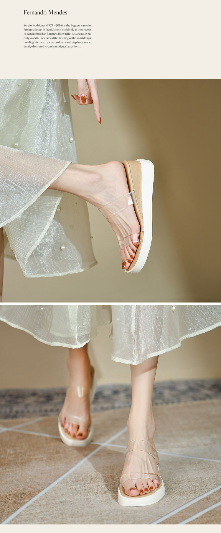 Sandali con zeppa per il commercio estero 2023 Nuove scarpe col tacco alto trasparenti Cintura con una sola parola con suola spessa Sandali e pantofole per capispalla moda casual_voghion.com